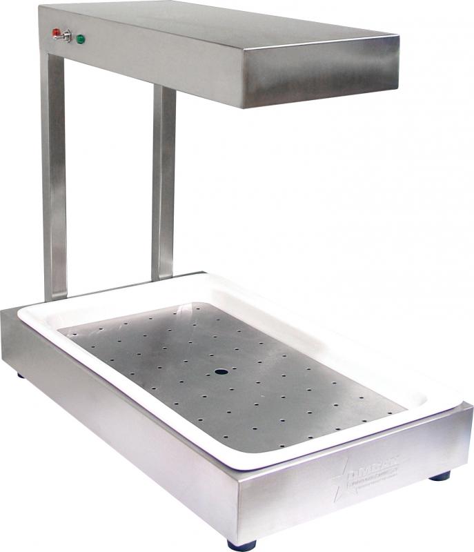 CHIP WARMER COUNTER TOP WITH CERAMIC DRIP PAN AND METAL BASE