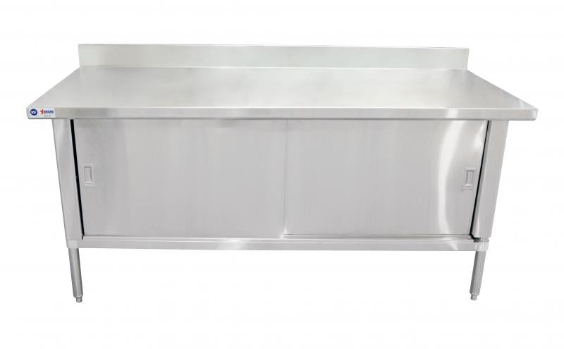 Table de travail avec armoire en acier inoxydable Omcan 30 x 48 po – 24406