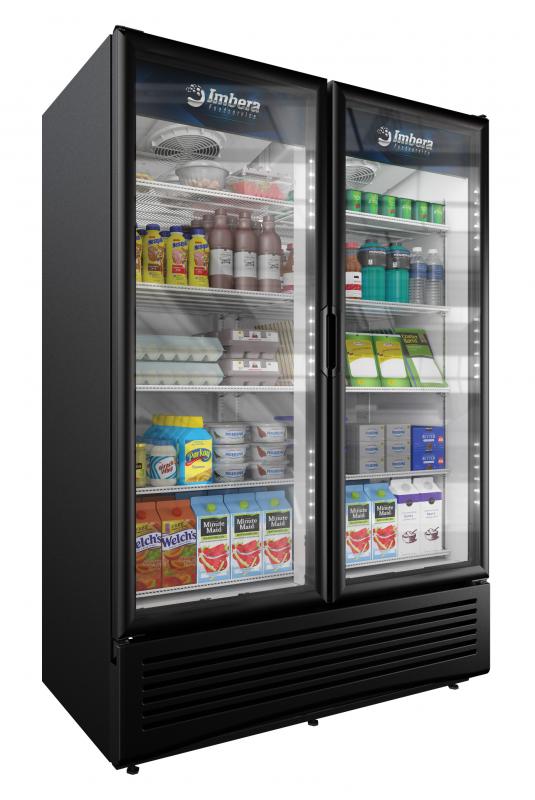 ELITE VRD43 HC FLOOR 2 GLASS DOOR SWING REFRIG