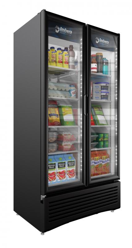 Réfrigérateur à 2 portes vitrées battantes Omcan Imbera 39,5 po – 26 pi³ – 41219
