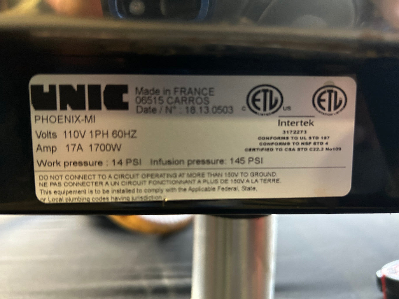 Machine Esspreso UNIC