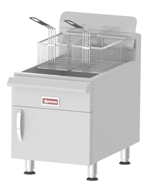 Friteuse au gaz naturel de comptoir Omcan – 53 000 BTU – 30 lb – 43088