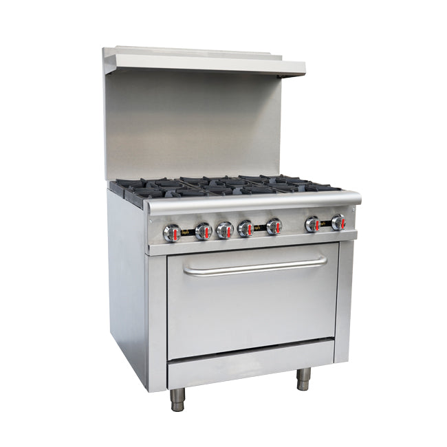 COMMERCIAL RANGE LIQUID PROPANE  6 BURNER