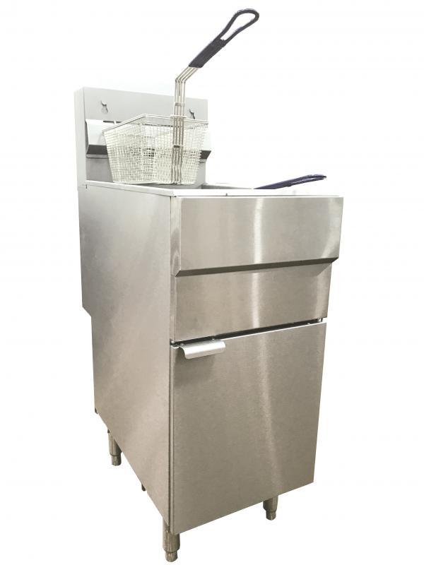 Friteuse sur pied au gaz naturel Omcan – 90 000 BTU – 44225