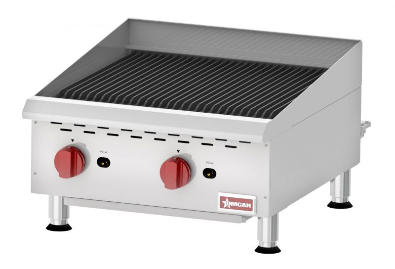 Gril char-broil au gaz radiant de comptoir Omcan – 2 brûleurs – 43727