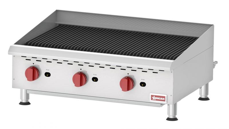 Gril char-broil au gaz radiant de comptoir Omcan – 3 brûleurs – 43728