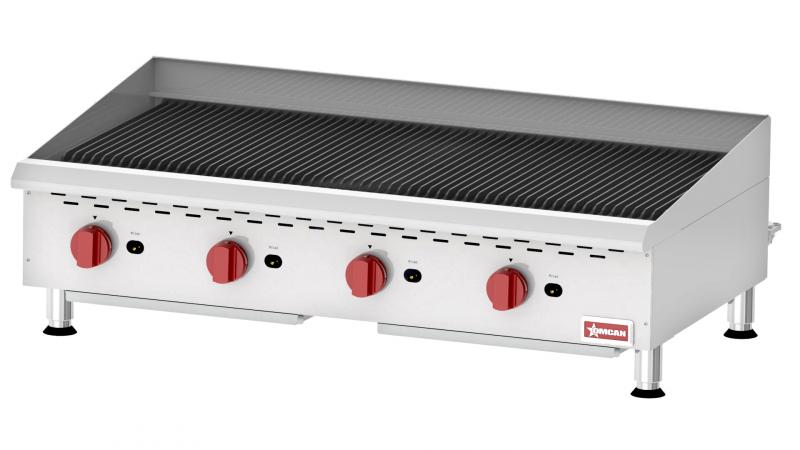 Gril char-broil au gaz radiant de comptoir Omcan – 4 brûleurs – 43729