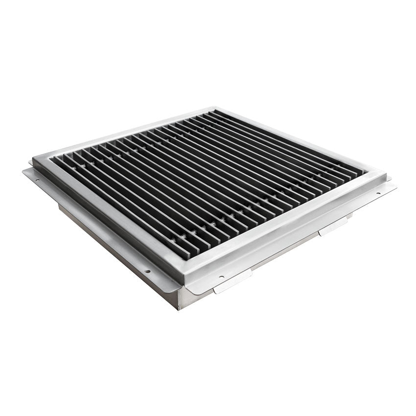 18 po x 18 po sur pied Drain avec acier inoxydable Grating Bar – Omcan – 44612