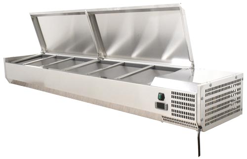 REFRIGERATED PIZZA TOPPING RAIL S S COVER