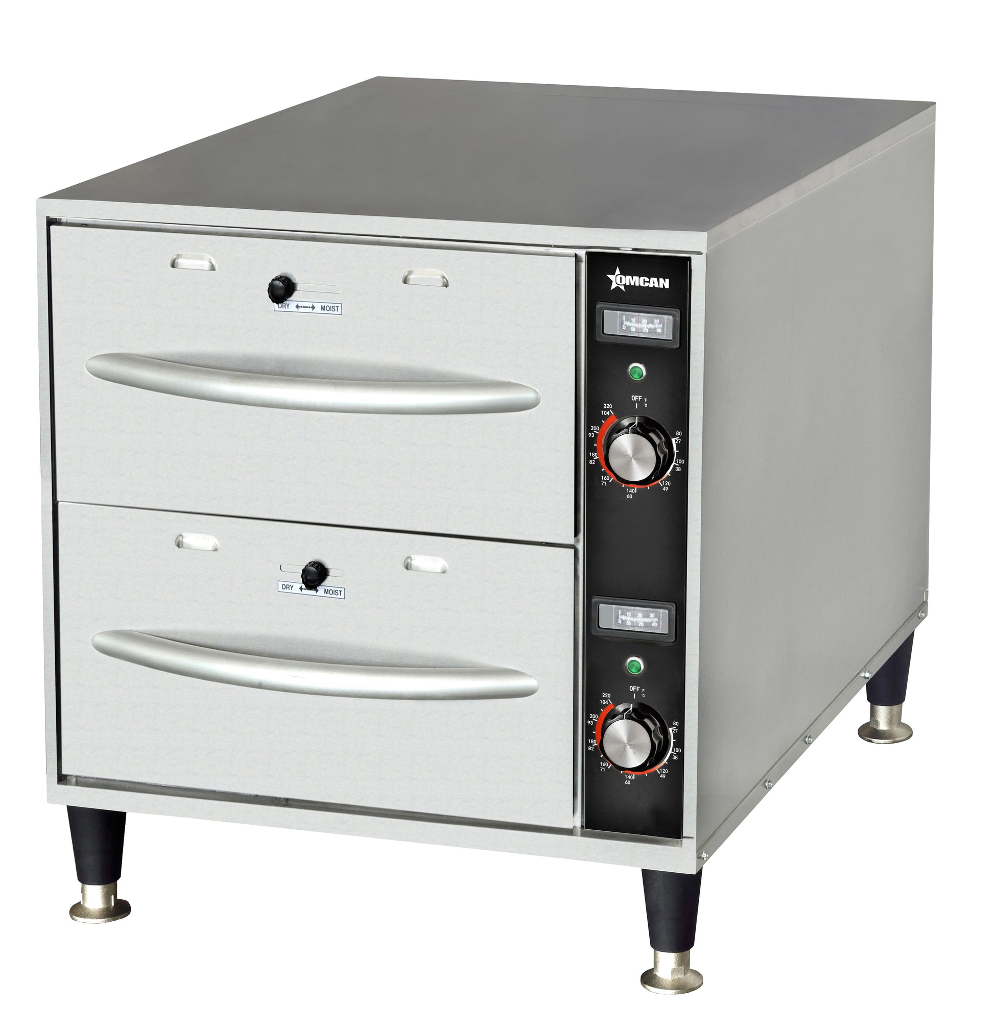 DRAWER WARMER DOUBLE NARROW FREESTANDING