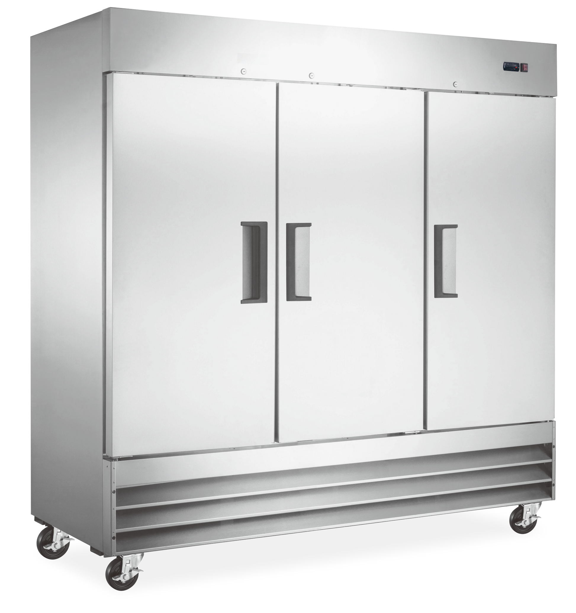 REACH IN FREEZER STAINLESS STEEL 3 DOOR