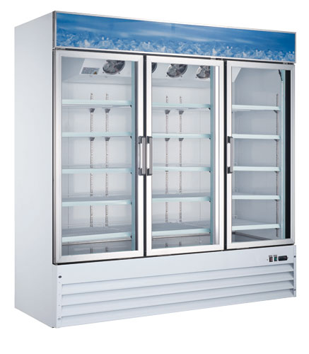FREEZER 3 DOOR GLASS MERCHANDISER WHITE