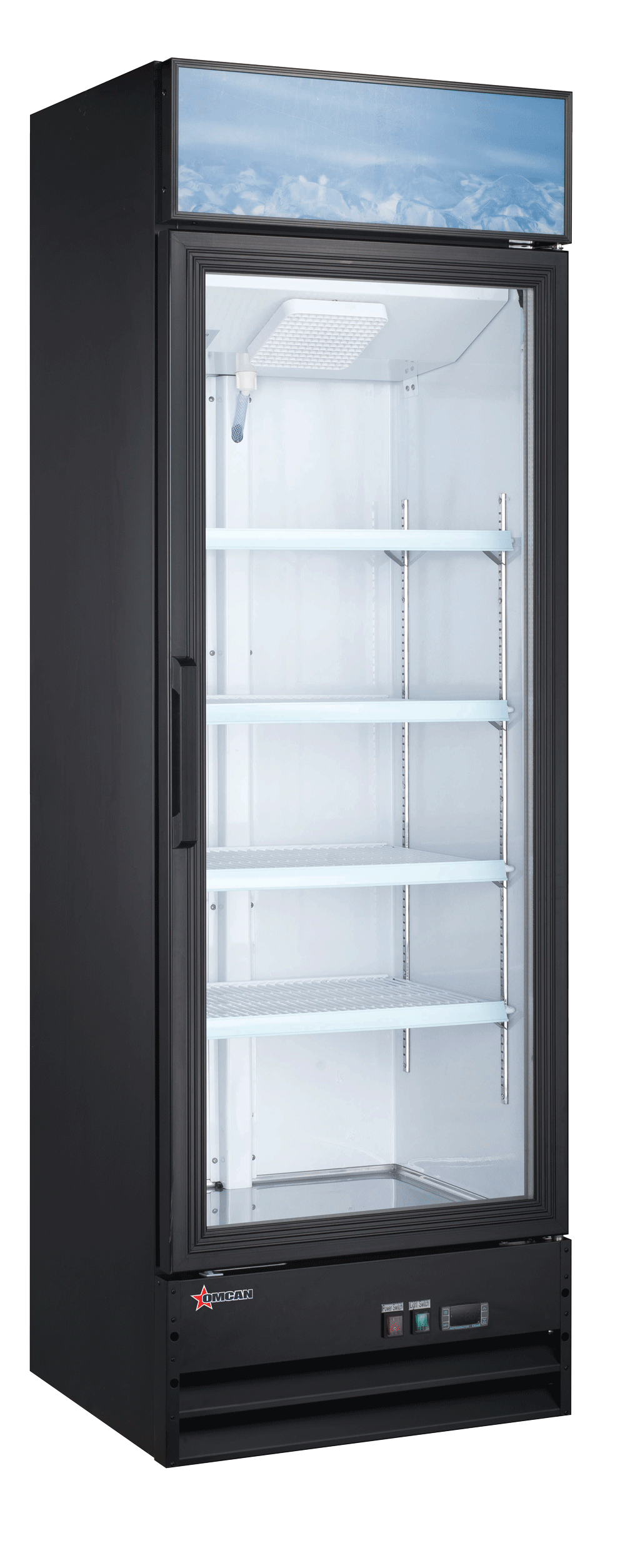 Réfrigérateur à porte vitrée Omcan 26 po – noir – 51035