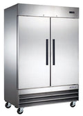 Réfrigérateur vertical Omcan Aurora 54 po en acier inoxydable – 2 portes – 59026