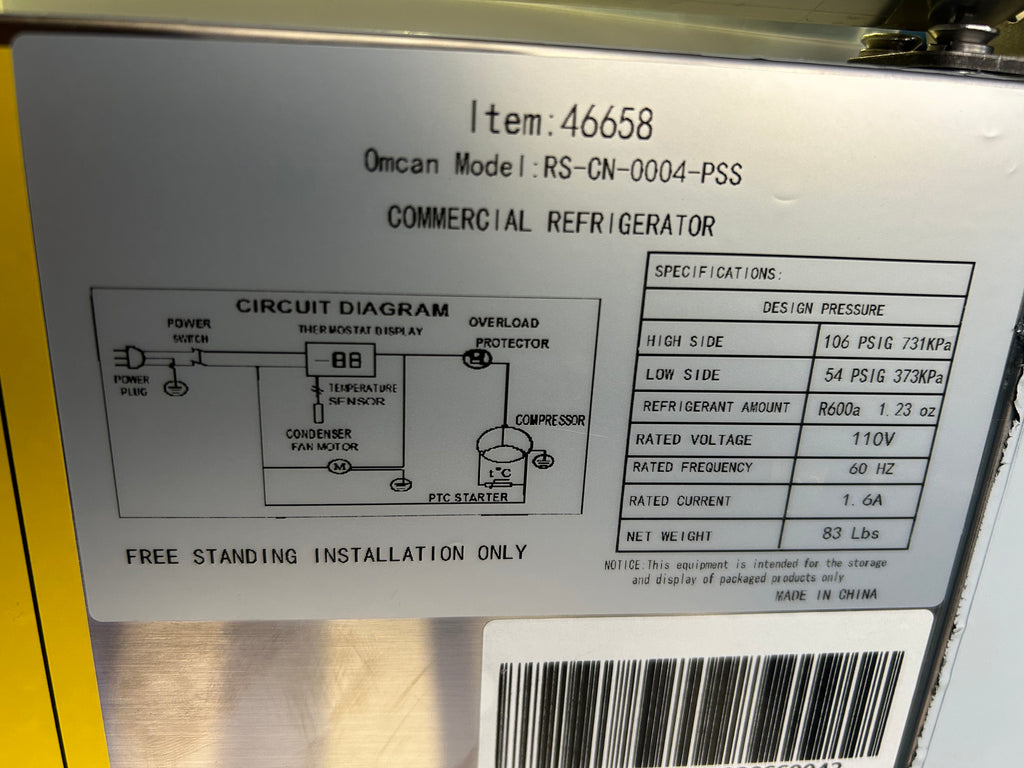 Topping rail réfrigérée 46 pouces avec couvercle en acier inoxydable