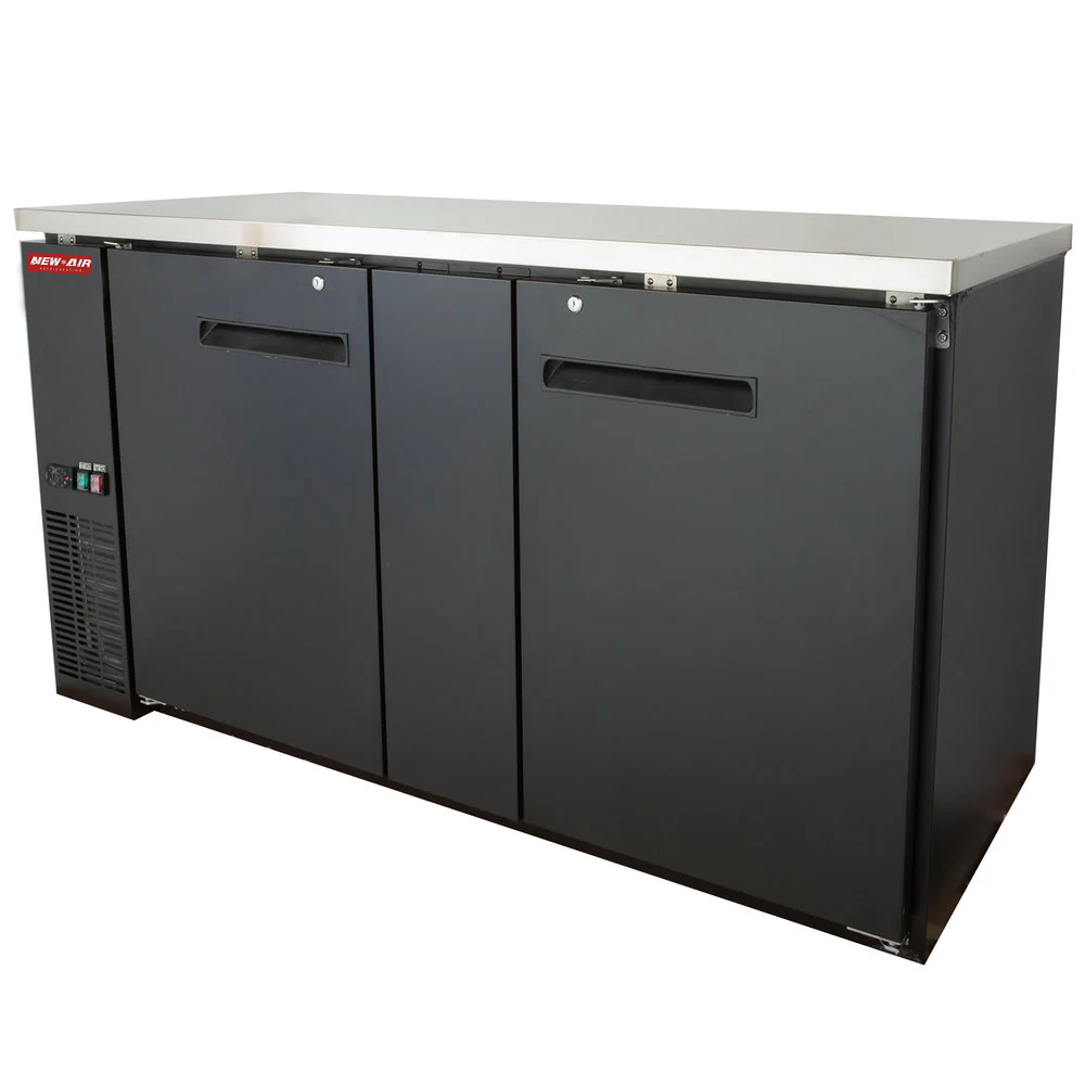Réfrigérateur back bar New Air 23,5 pi³ – 2 portes pleines – NBB-69-SB