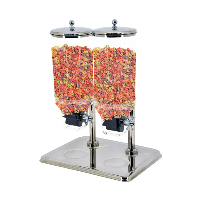 Acier inoxydable Cereal Double Dispenser avec 7.5 L (x2) capacité – Omcan – 80531