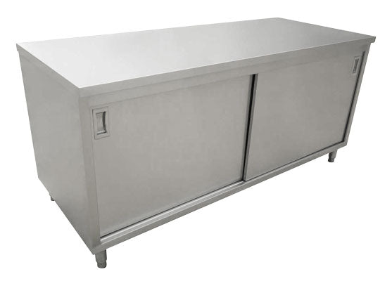 Table de travail avec armoire en acier inoxydable Omcan 24 x 60 po – 44187