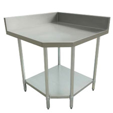 Table de travail en coin avec dosseret 30 x 30 po Versa Steel – TBC3030