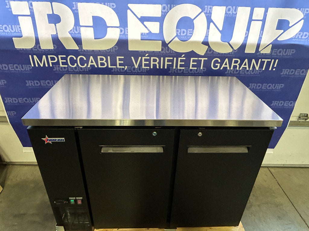 Réfrigérateur Back bar deux portes noir 48'' #50057