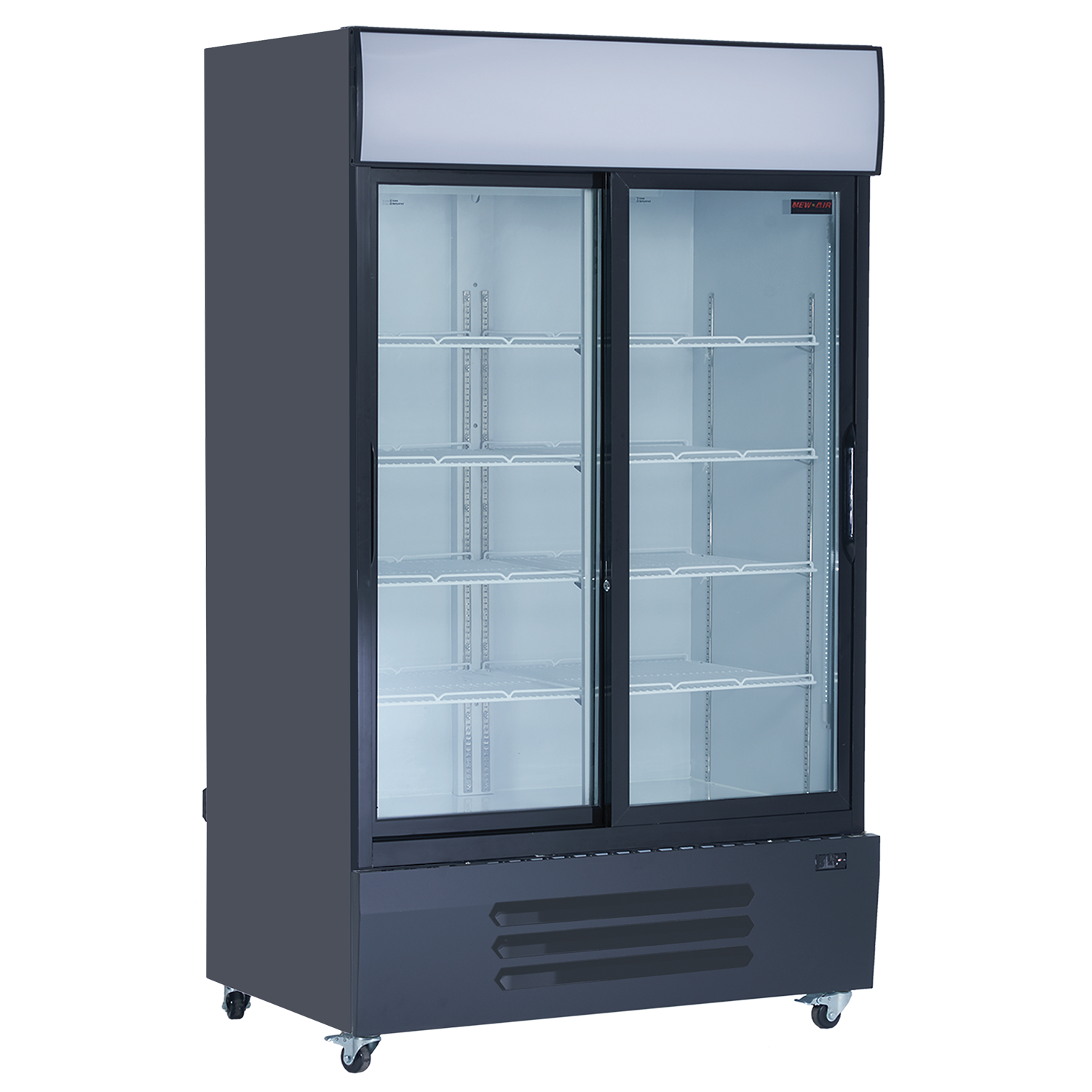Réfrigérateur commercial vitré New Air 40,5 pi³ – 2 portes vitrées – NGR-115-S