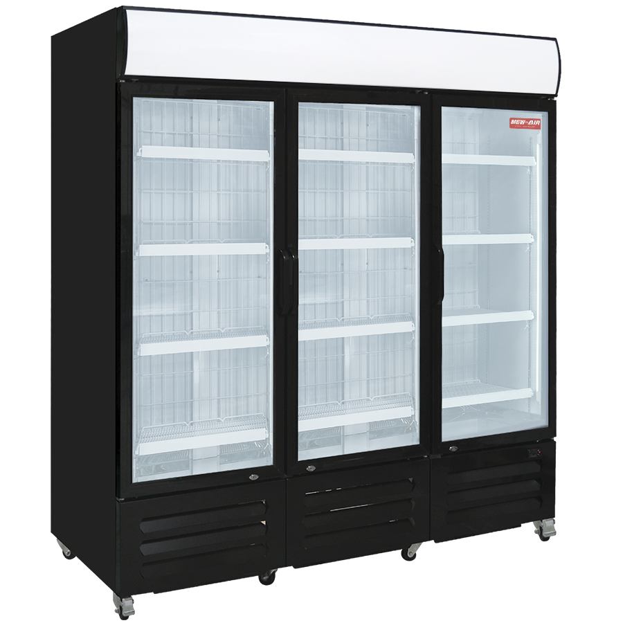Réfrigérateur commercial vitré New Air 61,8 pi³ – 3 portes vitrées – NGR-182-H