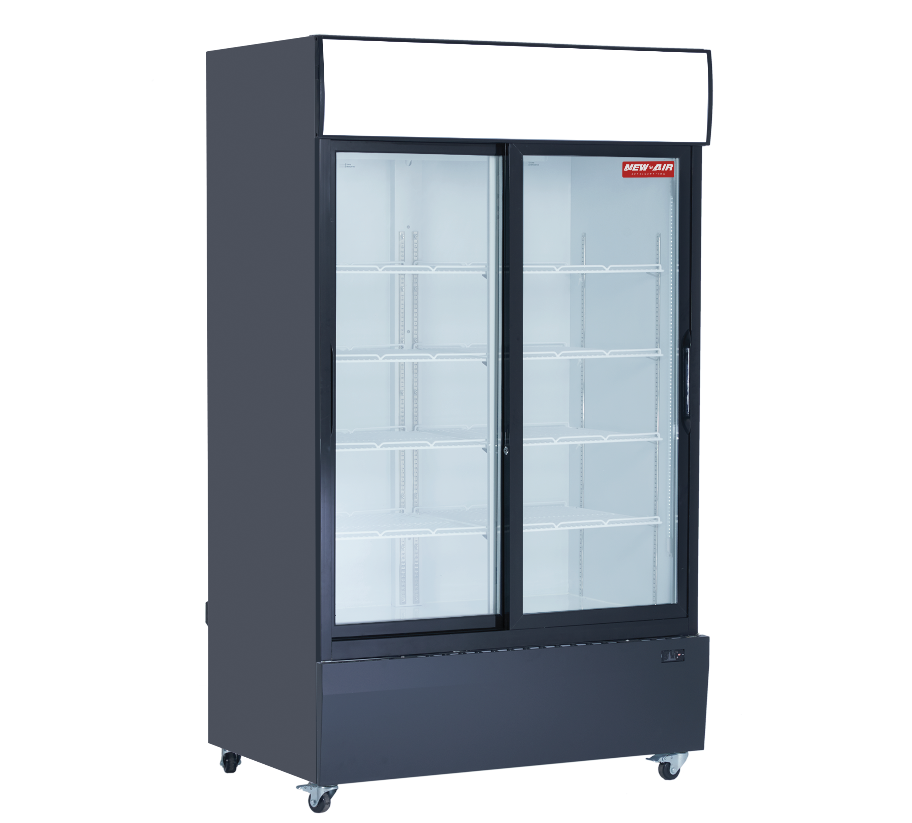 Réfrigérateur commercial vitré New Air 38 pi³ – 2 portes vitrées – NGR-48-S