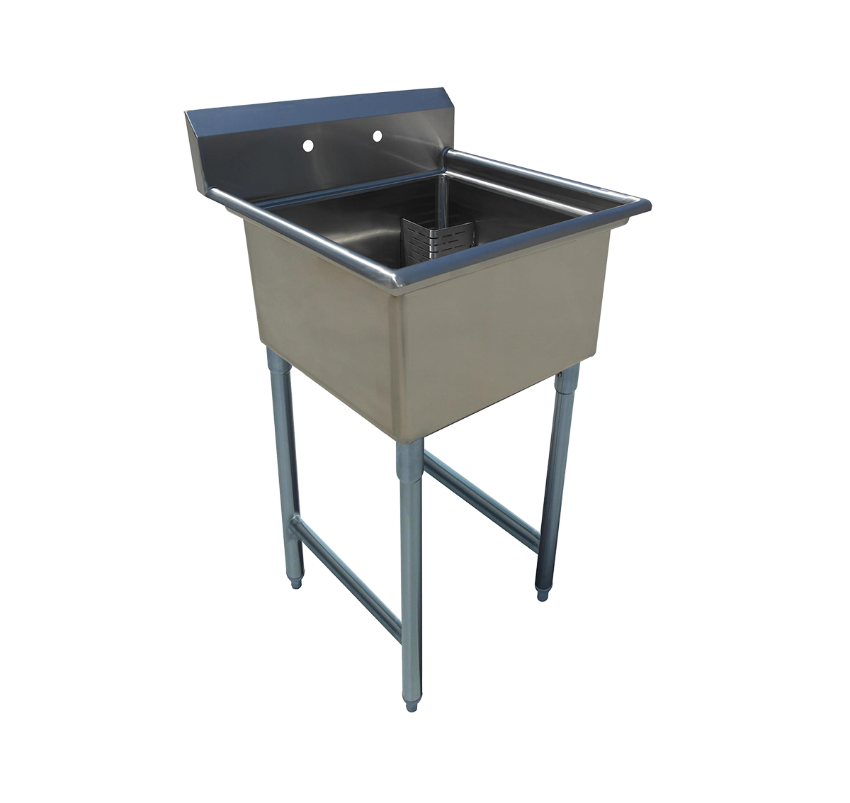 Évier de préparation double en coin avec droite égouttoir Versa Steel – SI818-2R