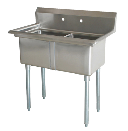 À casseroles évier simple économique avec Centre drain Versa Steel – SI824-1NC-E