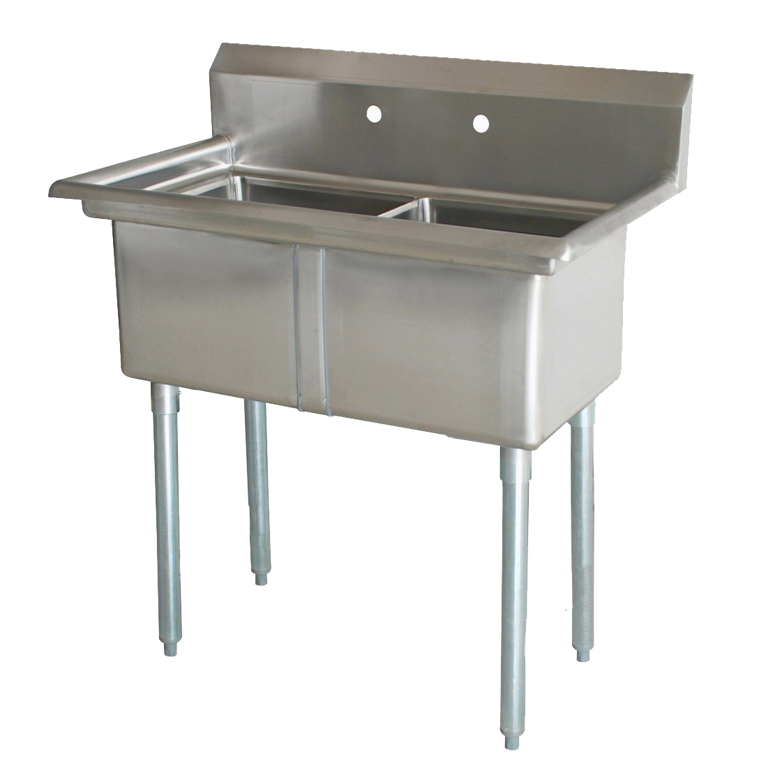 À casseroles évier double économique avec Centre drain Versa Steel – SI824-2NC-E