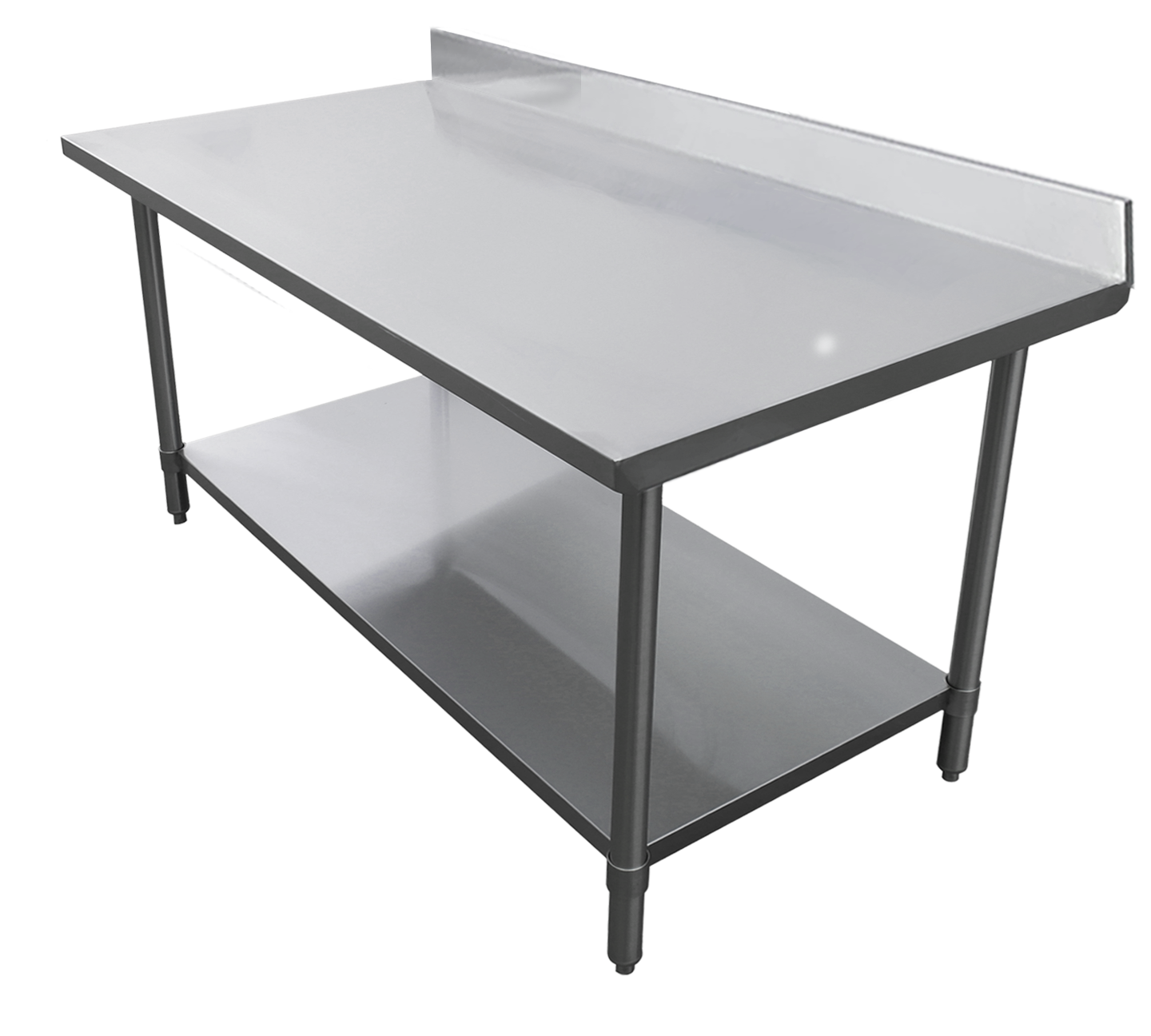 Table de travail en acier inoxydable avec dosseret 30 x 30 po économique Versa Steel – TB3030E