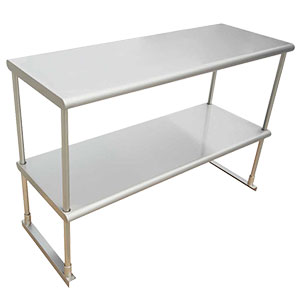 Tablette supérieure double pour table de travail 18 x 60 po Versa Steel – TOD1860