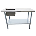 Table de travail en acier inoxydable avec évier à gauche 24 x 48 po Versa Steel – TTUBL2448