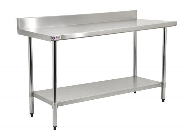 Table de travail en acier inoxydable Omcan 24 x 24 po – dosseret 4 po – 22078