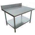 Table de travail en acier inoxydable avec dosseret 24 x 30 po Versa Steel – TB2430