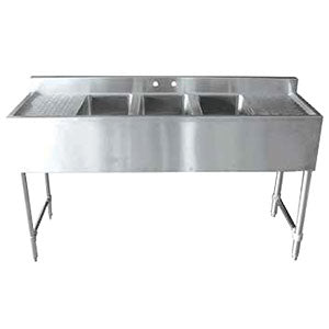 Évier de bar double avec rampe à bouteilles 24 po Versa Steel – SIBASR2-24