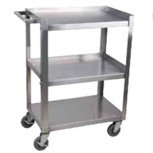 Chariot de bus 3 niveaux à assembler 16 x 24 po en acier inoxydable Versa Steel – CBC1624KD-15