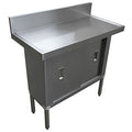 Table de travail avec fermé base en acier inoxydable 30 x 48 po Versa Steel – TEC3048