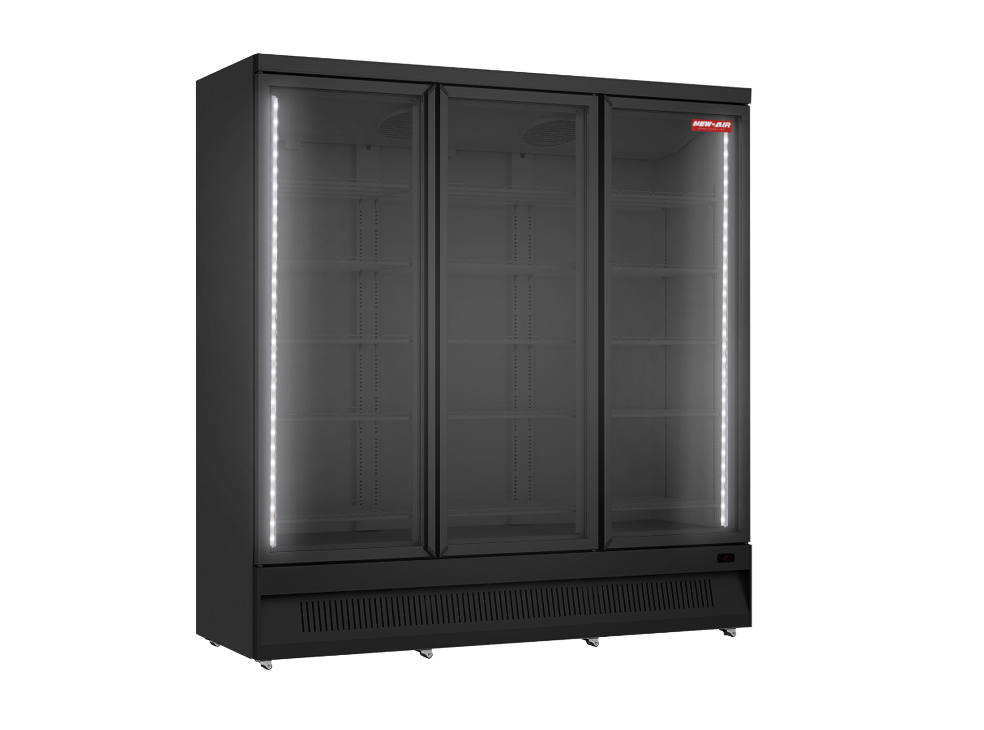 Réfrigérateur commercial vitré New Air 59 pi³ – 3 portes vitrées – NGR-74-HB