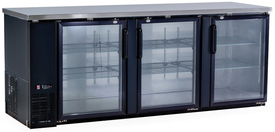 Réfrigérateur back bar New Air 32 pi³ – 3 portes vitrées – NBB-90-SG