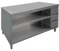 Rangement armoire en acier inoxydable dosseret 30 x 72 po ouvert Versa Steel – TDOCB3072DW