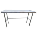 Table de travail en acier inoxydable avec entretoises de pieds 24 x 96 po Versa Steel – TLB2496